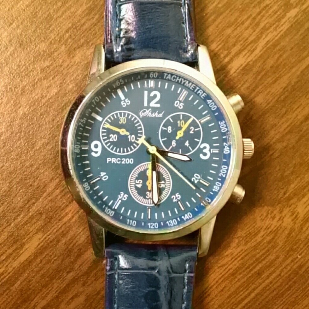 Shshd PRC 200 Blue Faux Leather Watch